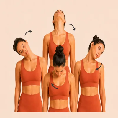 A slow, small clockwise circle of the head.
