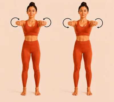 Slow circles at the wrist, in both directions.